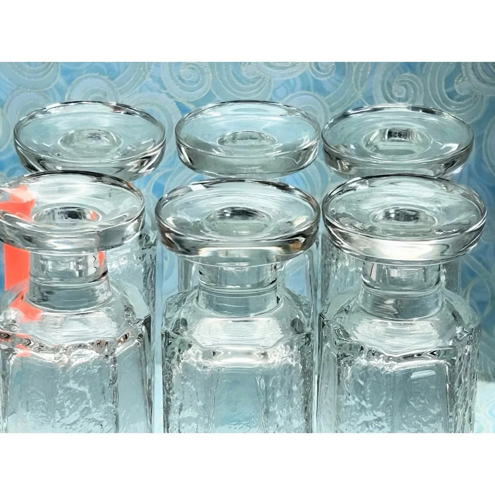 Vintage Iittala Style Kalinka Champagne Flutes Set 6 Textured Glass 6.5